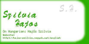 szilvia hajos business card